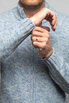 Settefili Cashmere Atwood Full Zip Sweater In Denim Mens - Sweaters