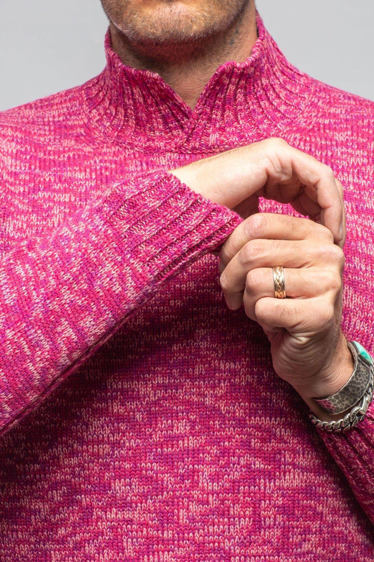Aurelio Cashmere Sweater In Pink - AXEL'S