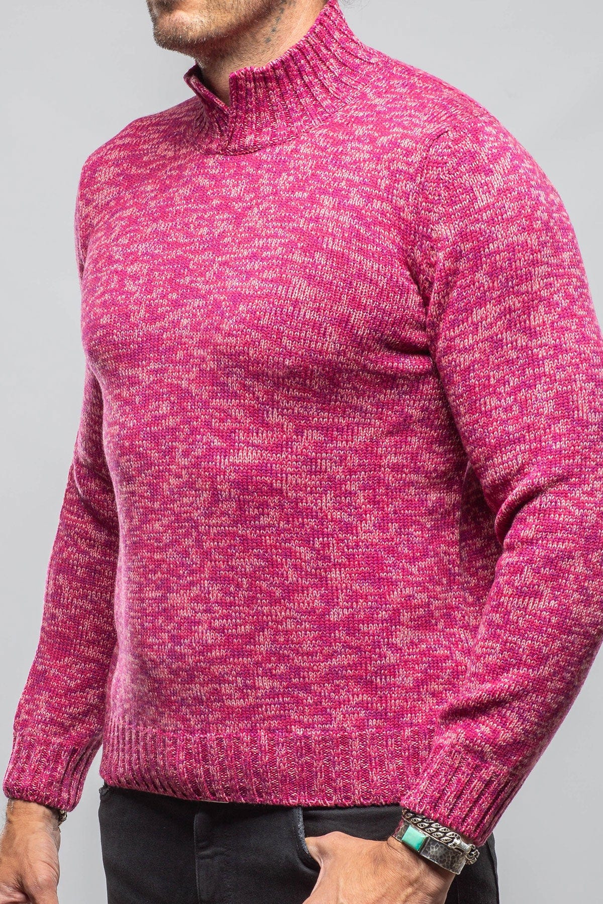 Aurelio Cashmere Sweater In Pink - AXEL'S