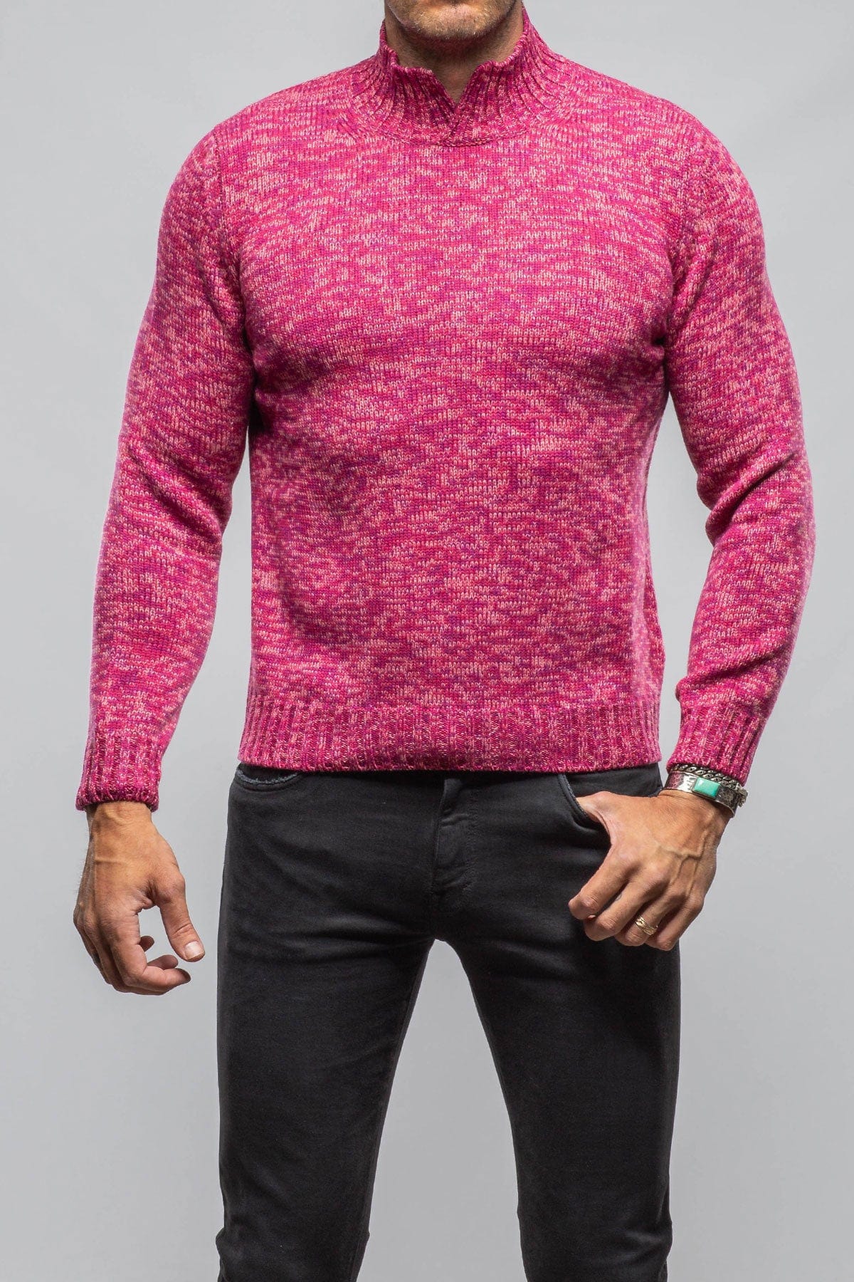 Aurelio Cashmere Sweater In Pink - AXEL'S