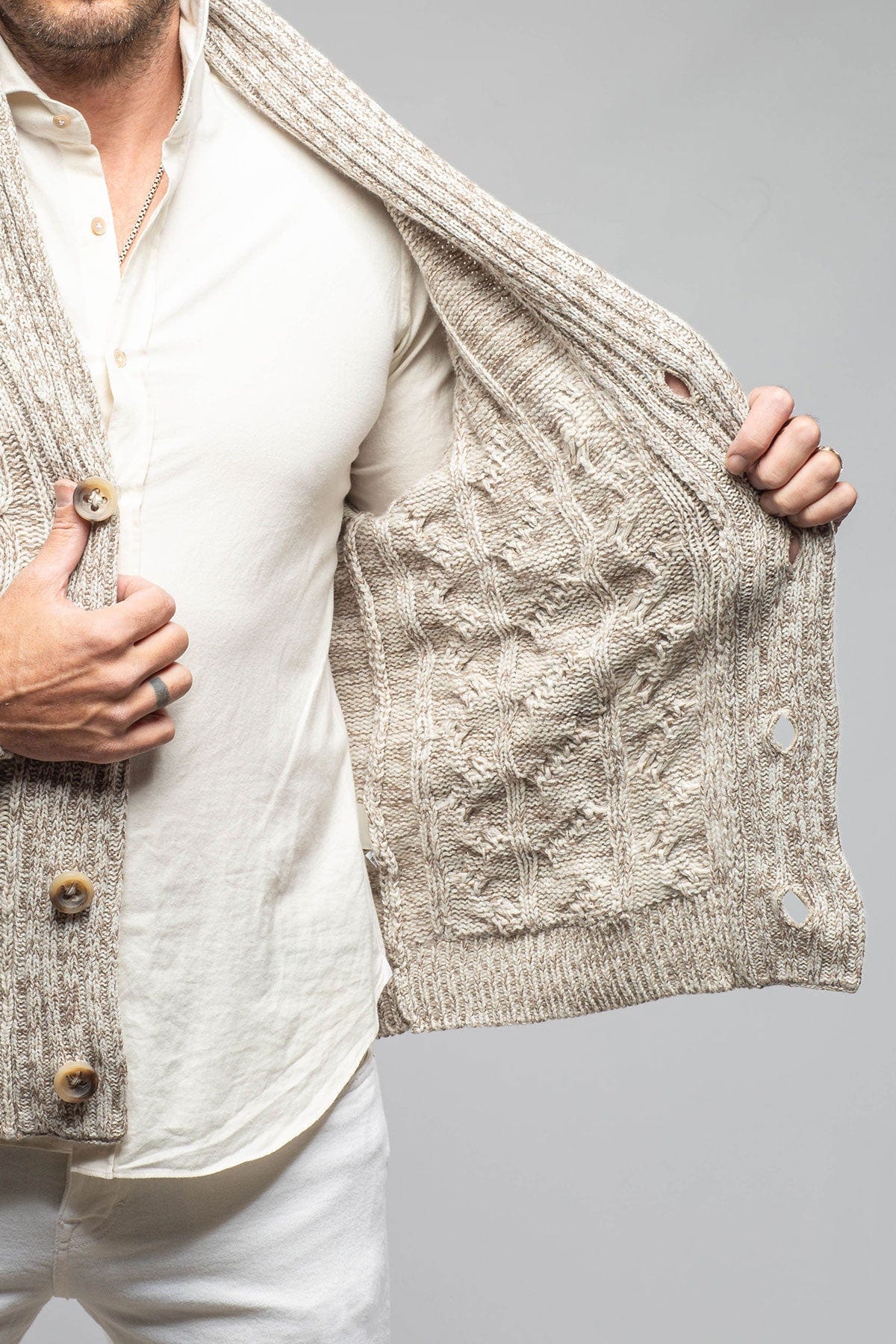 Settefili Cashmere Calder 6-Ply Baby Cashmere Cardigan | Axel's of