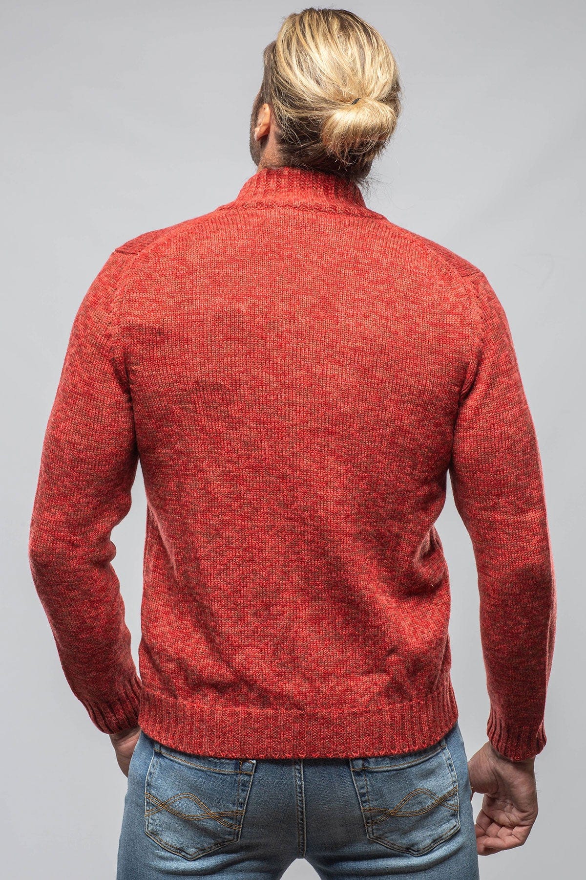 Giuseppe Full Zip Cashmere Sweater In Red - AXEL'S
