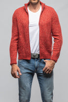Giuseppe Full Zip Cashmere Sweater In Red - AXEL'S