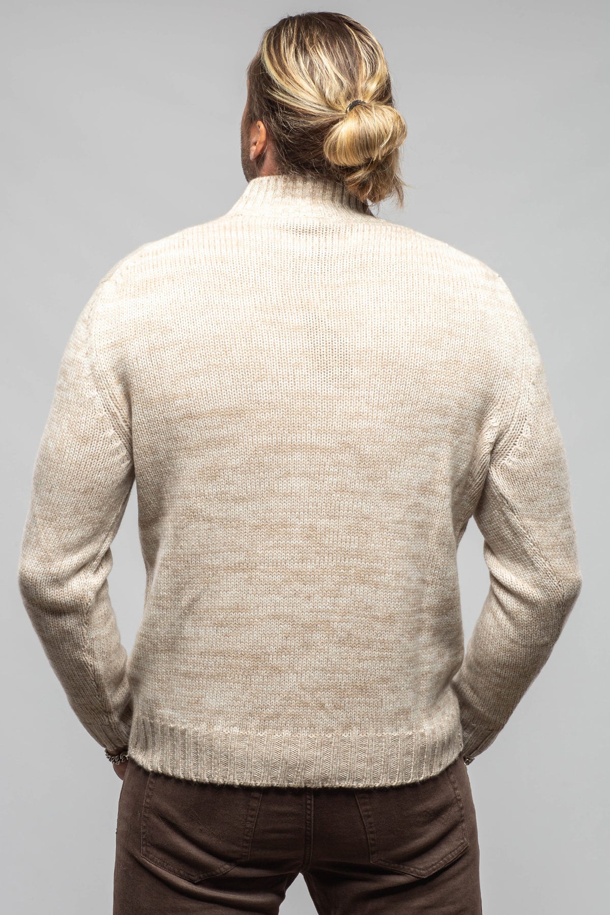 Settefili Cashmere Hawn Cashmere Sweater In Beige Mens - Sweaters