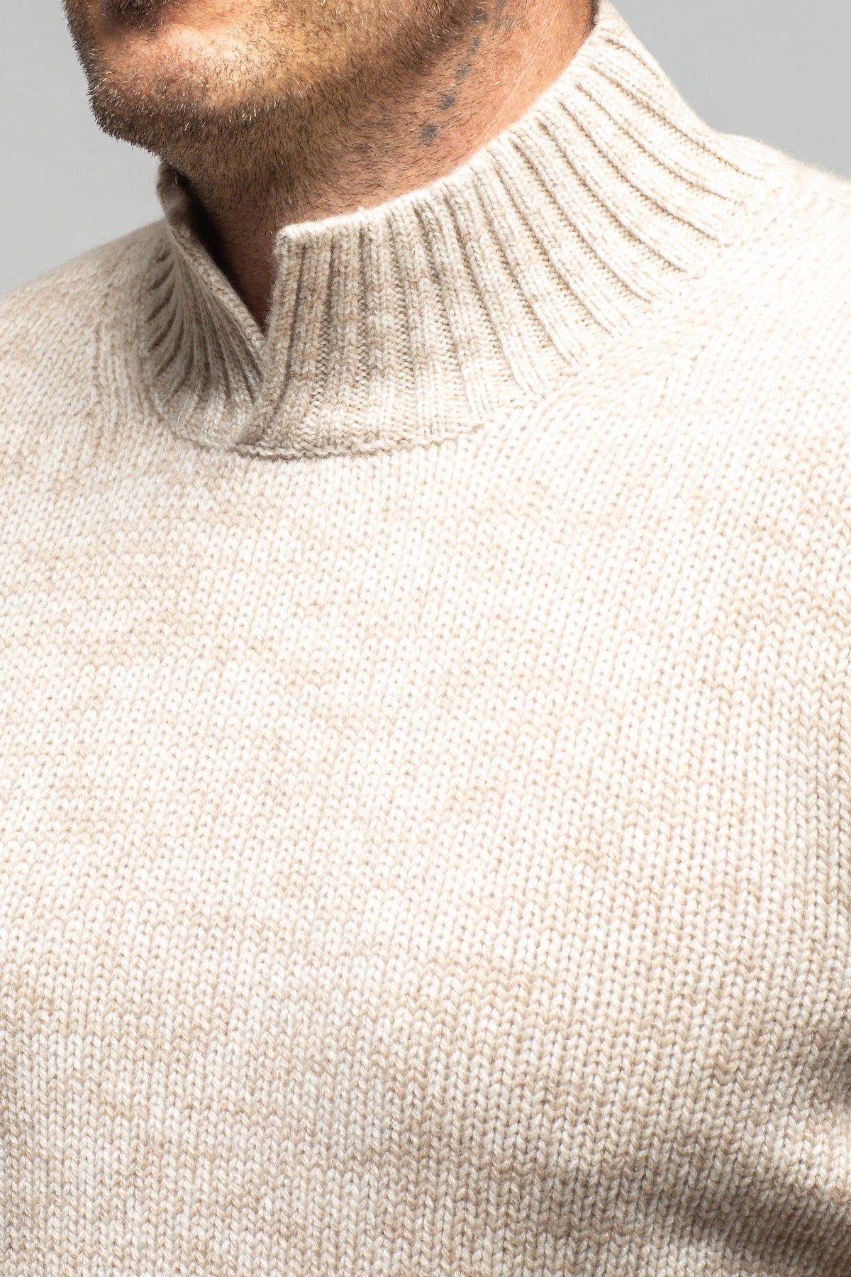 Settefili Cashmere Hawn Cashmere Sweater In Beige Mens - Sweaters