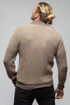Settefili Cashmere Oscar Full Zip Cashmere Sweater In Taupe Mens - Sweaters