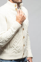 Settefili Cashmere Smythe Cashmere Cardigan In Cream Mens - Sweaters