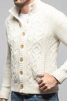 Settefili Cashmere Smythe Cashmere Cardigan In Cream Mens - Sweaters