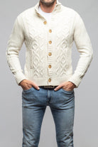 Settefili Cashmere Smythe Cashmere Cardigan In Cream Mens - Sweaters