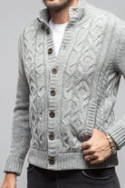 Settefili Cashmere Smythe Cashmere Cardigan In Grey Mens - Sweaters