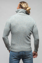Settefili Cashmere Torvald Full Zip Sweater In Denim Mens - Sweaters