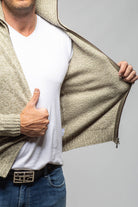 Settefili Cashmere Torvald Full Zip Sweater In Green Mens - Sweaters