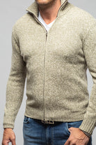 Settefili Cashmere Torvald Full Zip Sweater In Green Mens - Sweaters