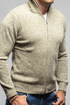Settefili Cashmere Torvald Full Zip Sweater In Green Mens - Sweaters