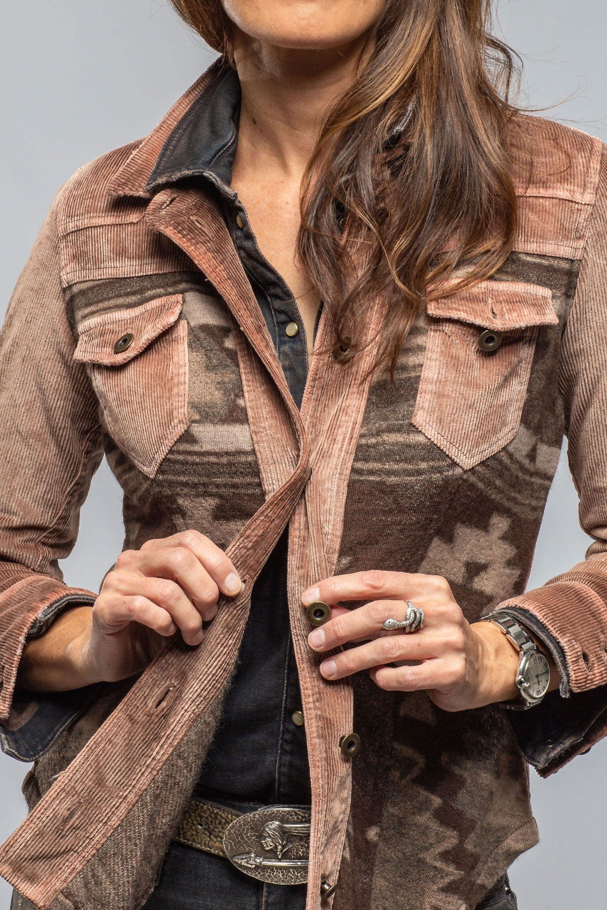 Sonia Villa Bandera Western Shirt In Cocoa | Axel's of Vail