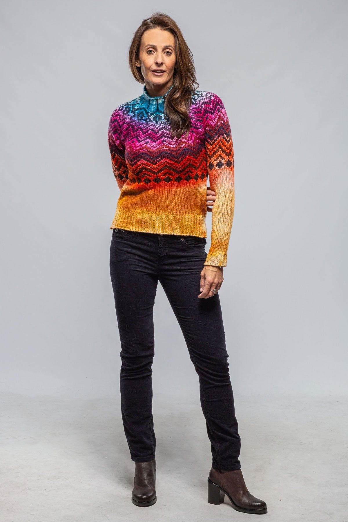 Cabin Sweater In Color Stripe - AXEL'S