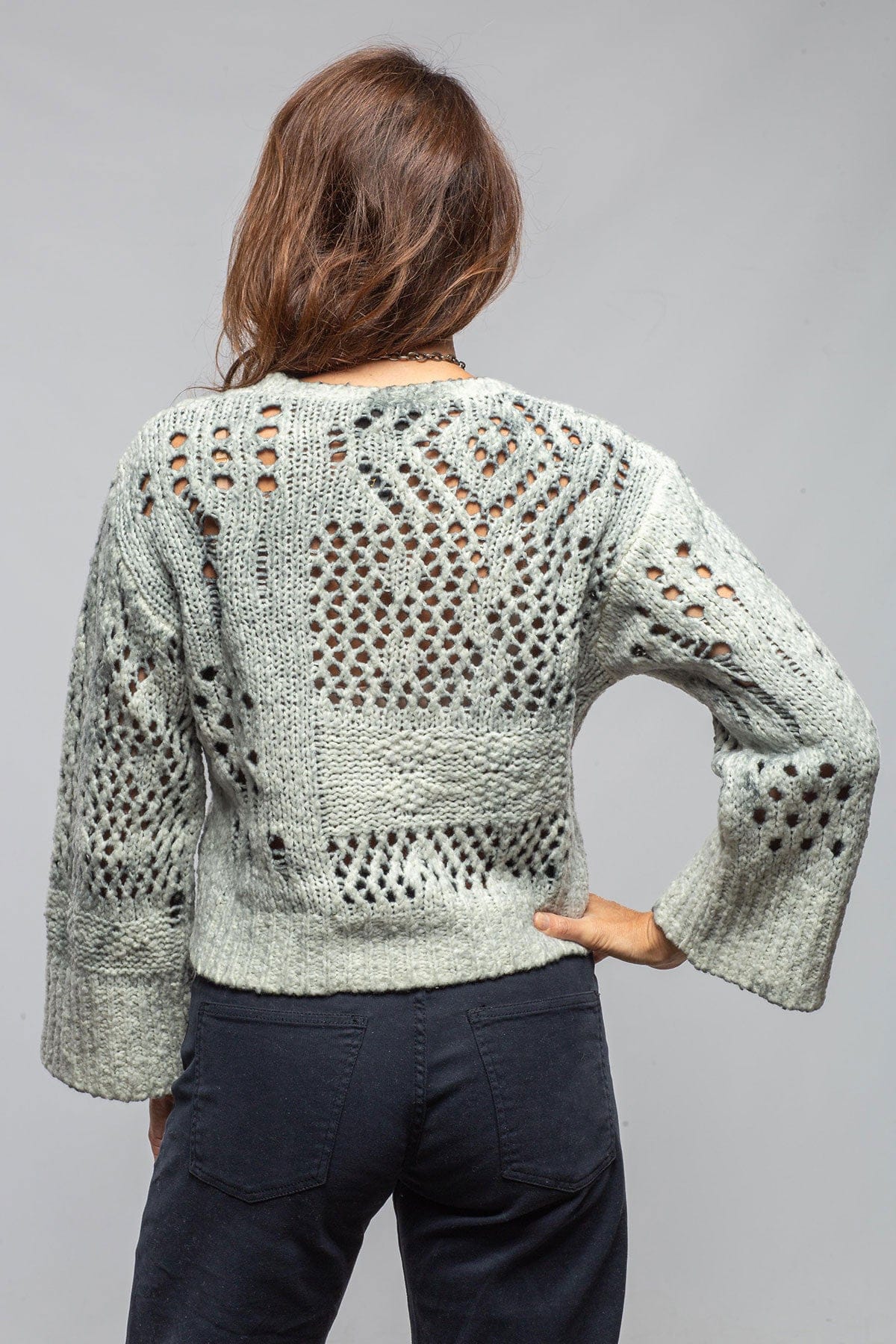 Sonia Villa Chia Multi-Weave Sweater In Grey Ladies - Sweaters