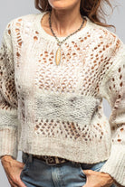 Sonia Villa Chia Multi-Weave Sweater In Natural Ladies - Sweaters