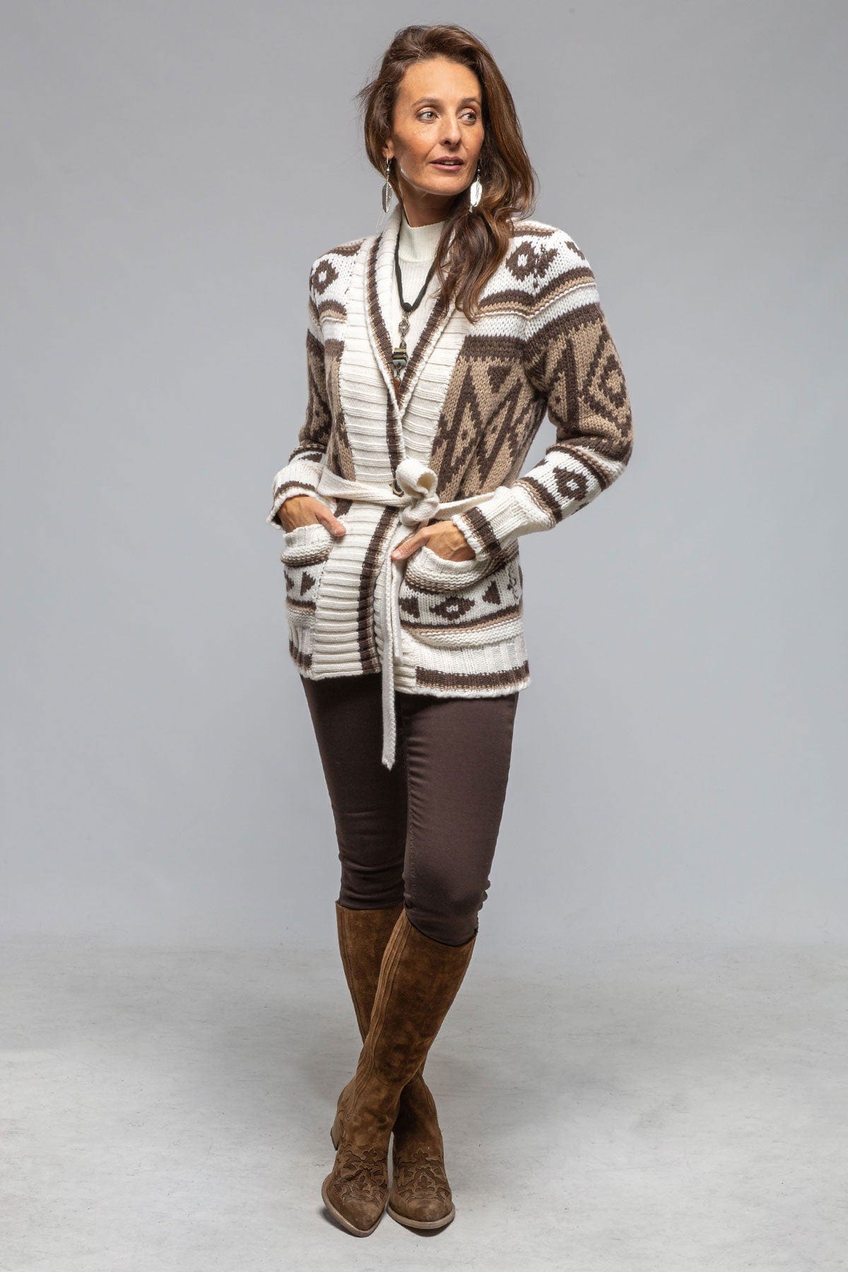 Evelyn Alaskan Knit Sweater In Brown - AXEL'S