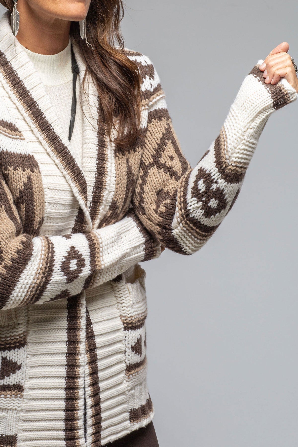 Evelyn Alaskan Knit Sweater In Brown - AXEL'S