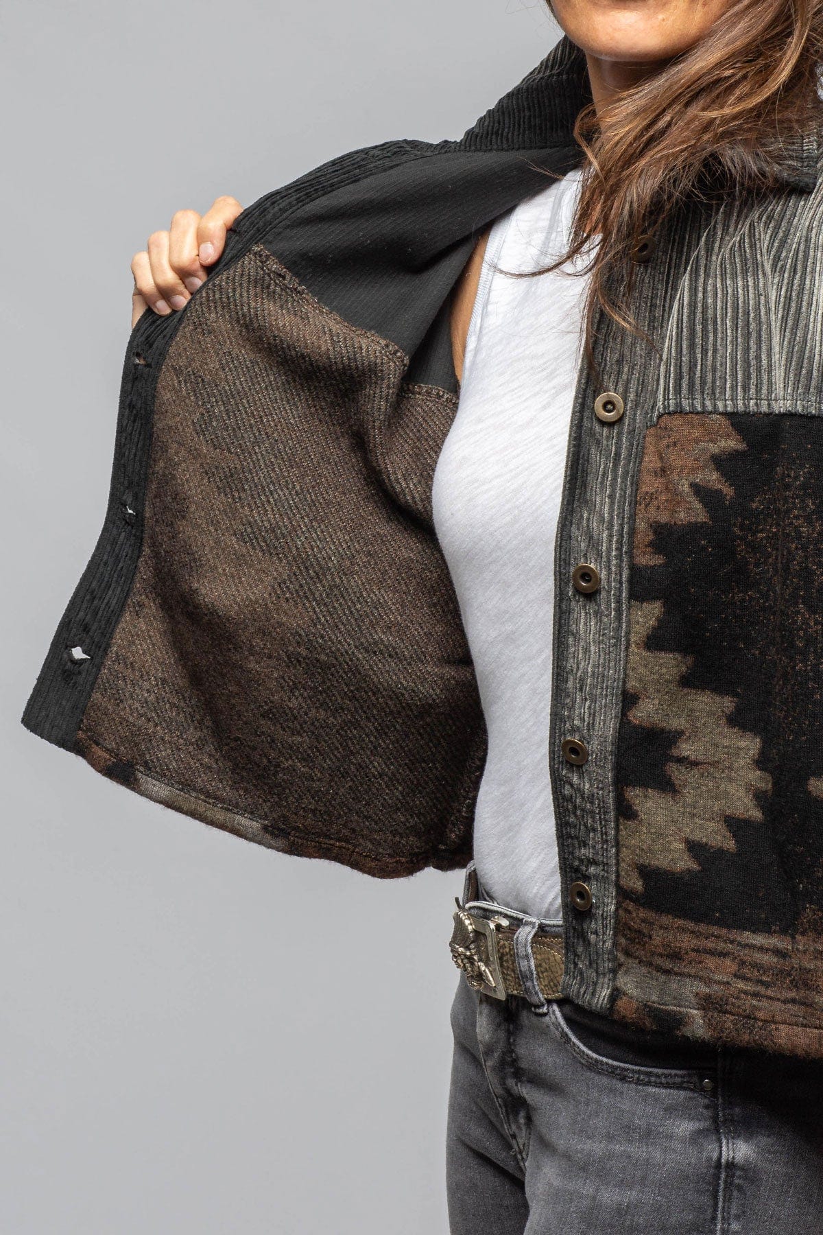 Hickory Blanket Jacket In Charcoal - AXEL'S