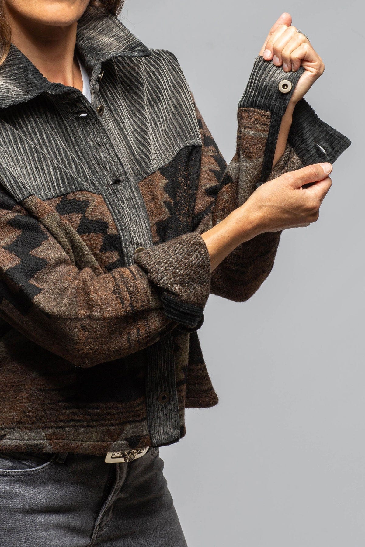 Hickory Blanket Jacket In Charcoal - AXEL'S