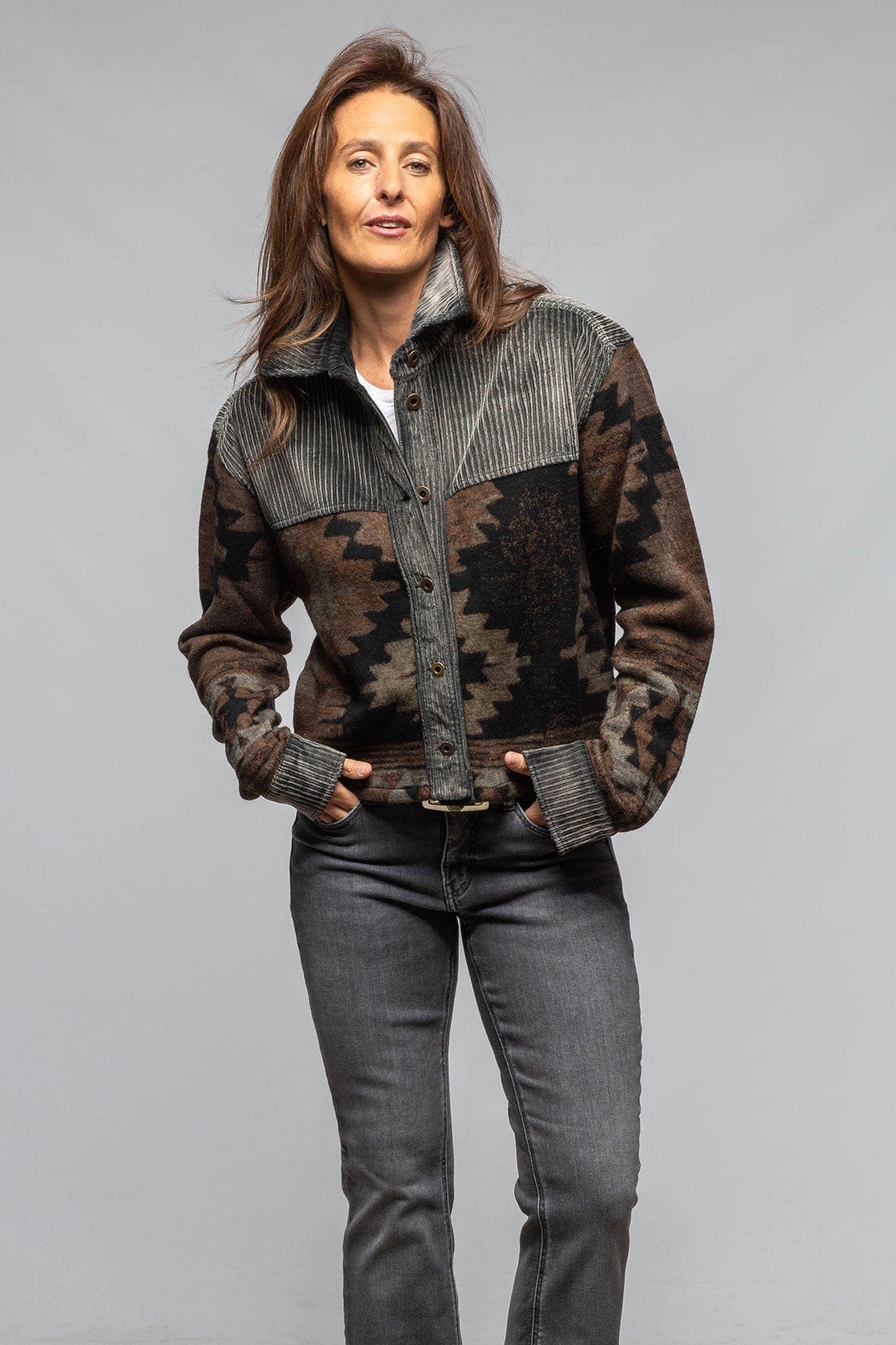 Hickory Blanket Jacket In Charcoal - AXEL'S