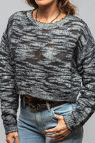 Sonia Villa Inez Multi Weave Cropped Sweater In Charcoal Ladies - Sweaters