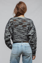 Sonia Villa Inez Multi Weave Cropped Sweater In Charcoal Ladies - Sweaters