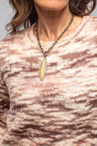 Sonia Villa Inez Multi Weave Cropped Sweater In Rose Ladies - Sweaters