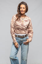 Sonia Villa Inez Multi Weave Cropped Sweater In Rose Ladies - Sweaters