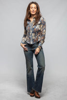 Jessy Cashmere Silk Shirt In Blue - AXEL'S