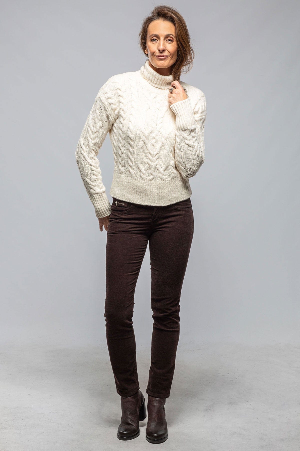 Sonia Villa Lexie Cable Sweater In Cream | Ladies - Sweaters