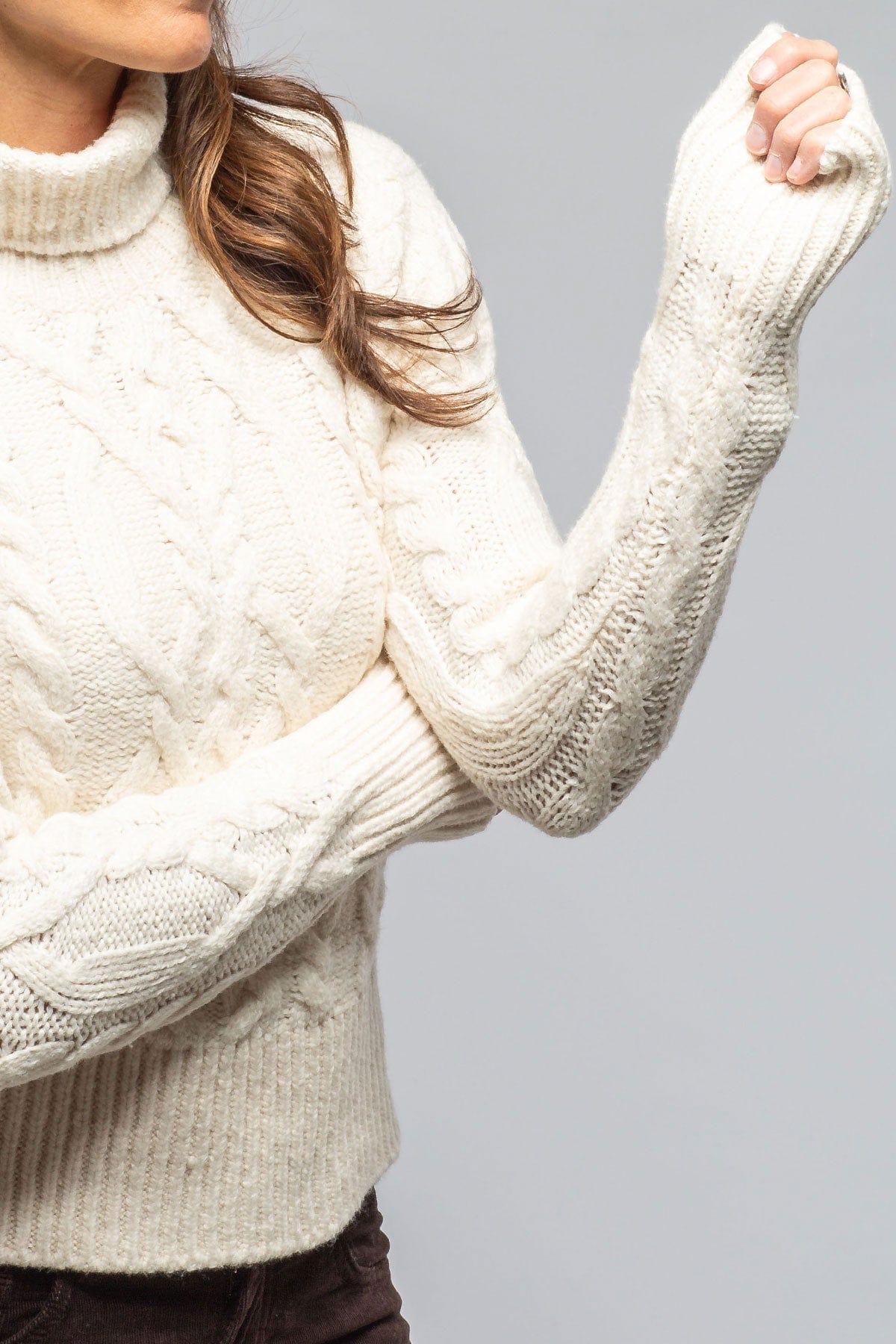 Lexie Cable Sweater In Cream - AXEL'S