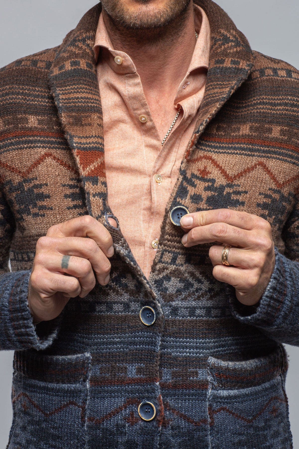 Liam Multi Colored Knit Cardigan - AXEL'S