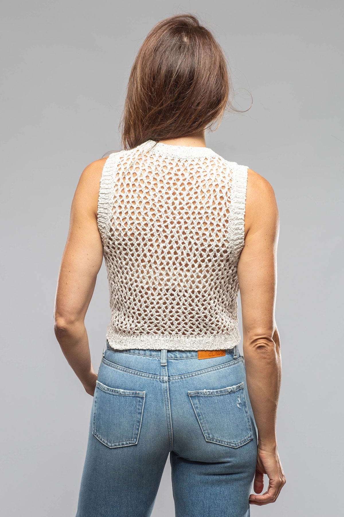 Sonia Villa Lola Sleeveless Crochet Top In Natural | Axel's of Vail