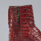 Stallion Boots 3 Piece Hornback Alligator In Burnished Cherry Mens - Cowboy Boots