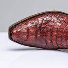 Stallion Boots 3 Piece Hornback Alligator In Burnished Cherry Mens - Cowboy Boots
