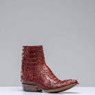 Stallion Boots 3 Piece Hornback Alligator In Burnished Cherry Mens - Cowboy Boots