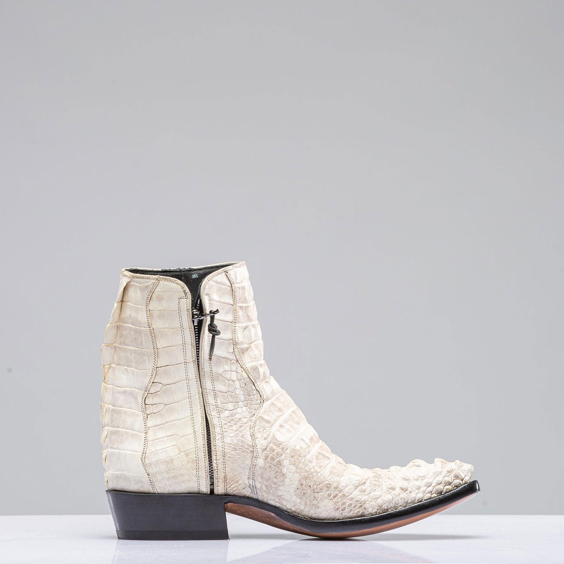 Stallion Boots 3 Piece Hornback Alligator In Ghost Mens - Cowboy Boots