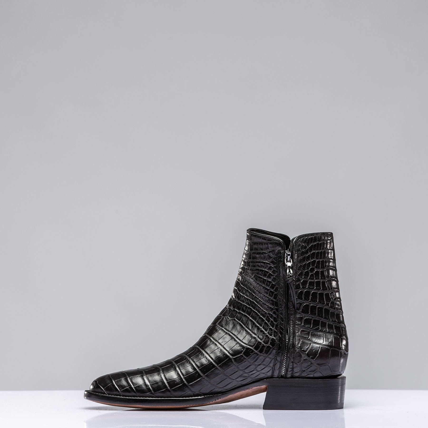 Black Crocodile Chelsea Boots - AXEL'S