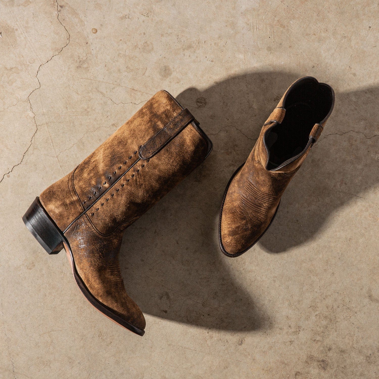 Camel cowboy fashion boots