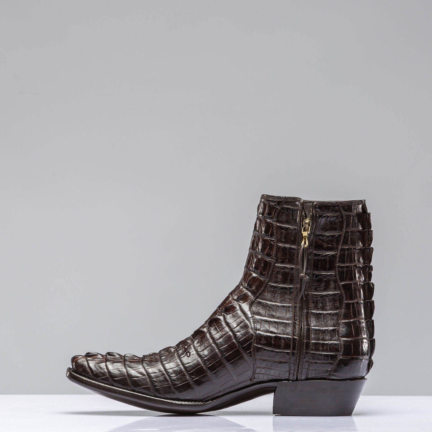 Stallion Boots Chocolate Hornback Alligator Zorros | Axel's of Vail