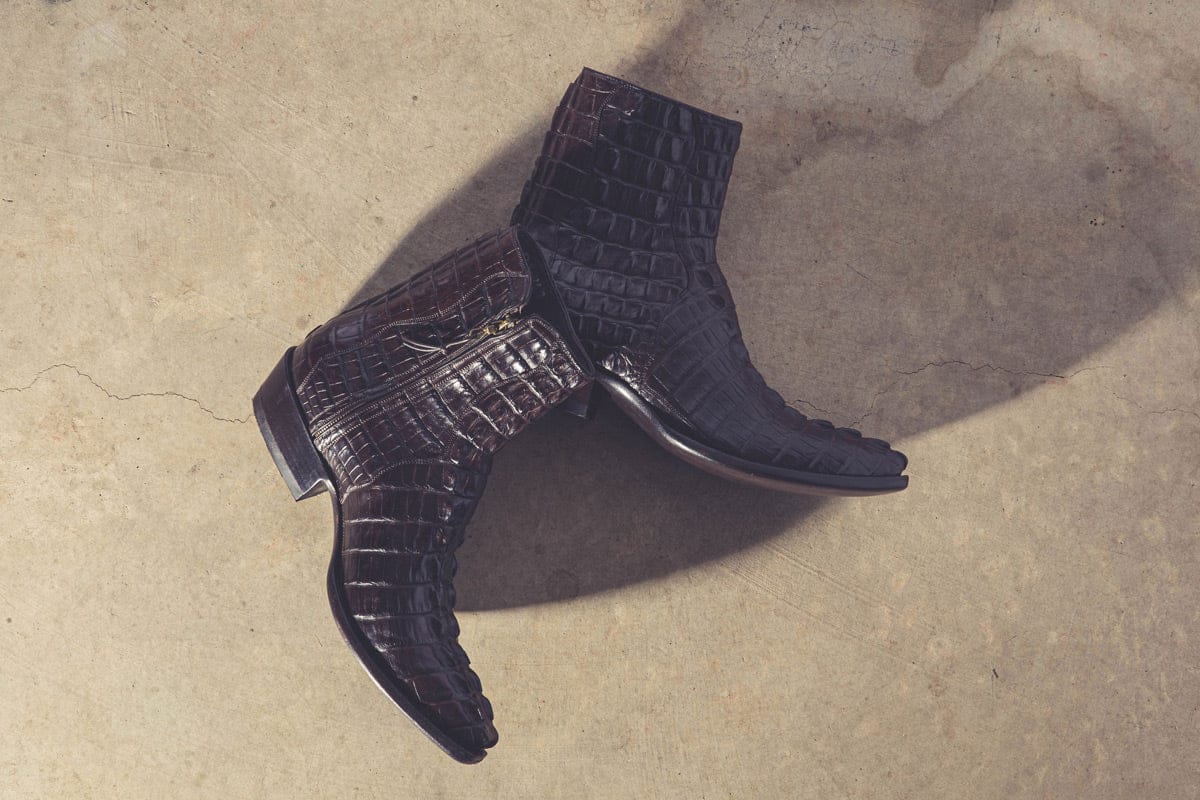 Stallion Boots Chocolate Hornback Alligator Zorros Mens - Cowboy Boots