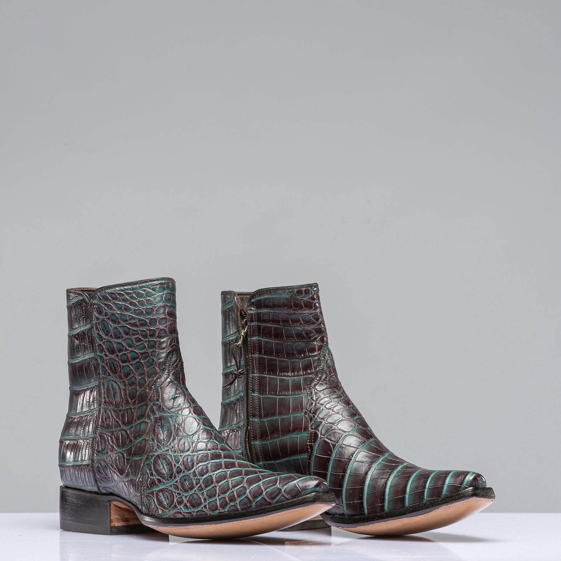 Stallion Boots | Gator Zorro Gallegos In Chocolate Brown