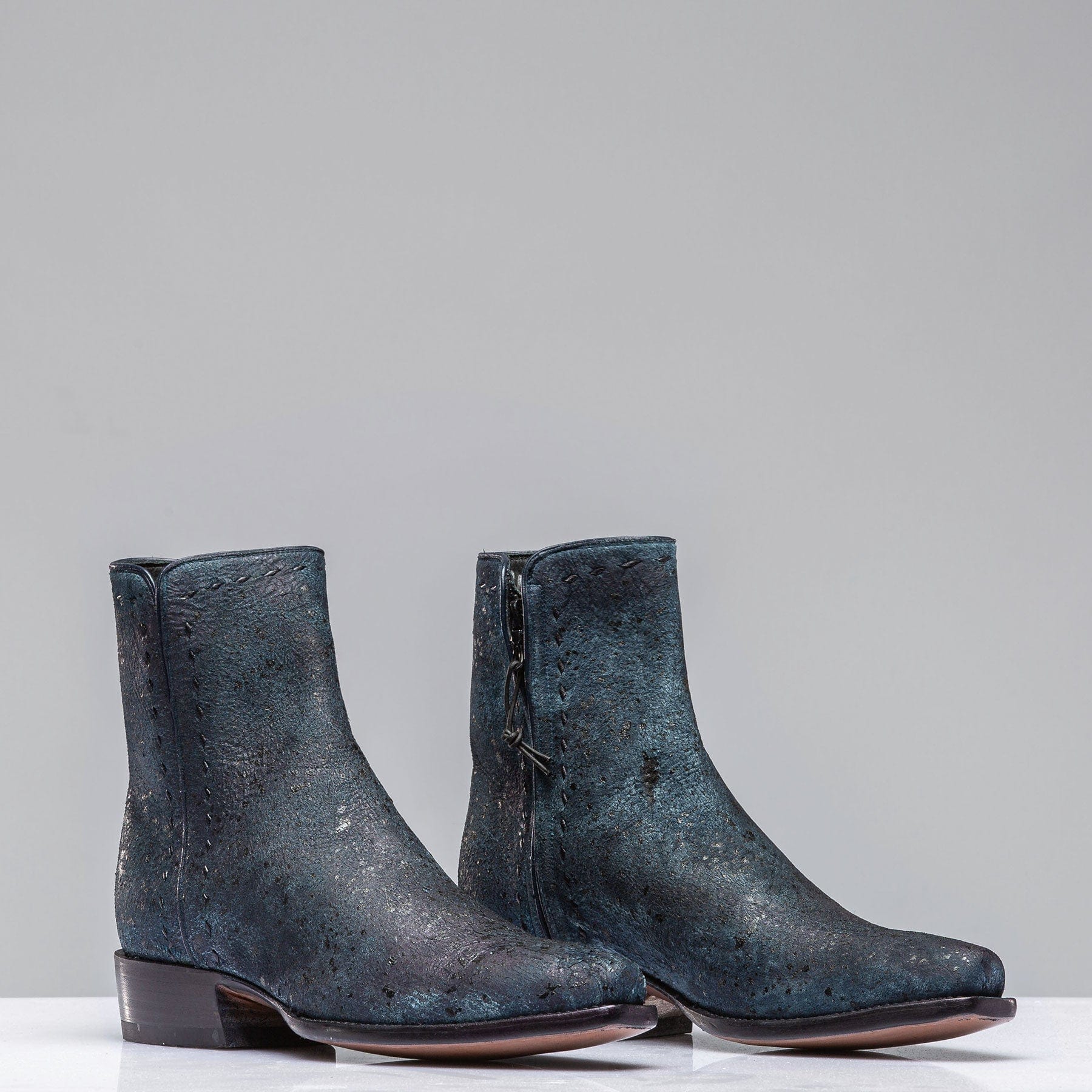 Goat Suede Zorro In Vintage Denim Blue - AXEL'S