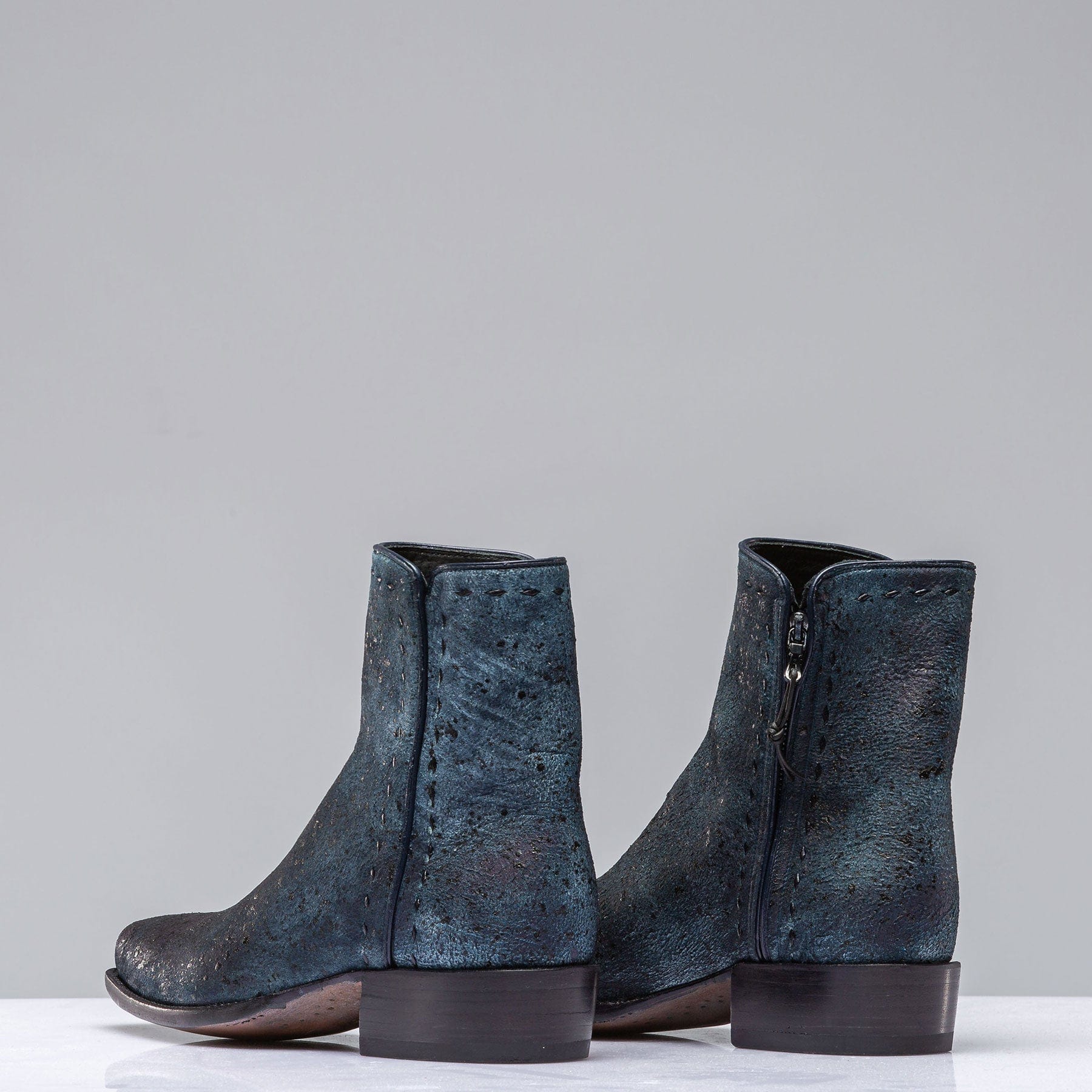 Goat Suede Zorro In Vintage Denim Blue - AXEL'S