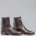 Stallion Boots Montana Goat Round Toe Shortie In Chocolate Mens - Cowboy Boots
