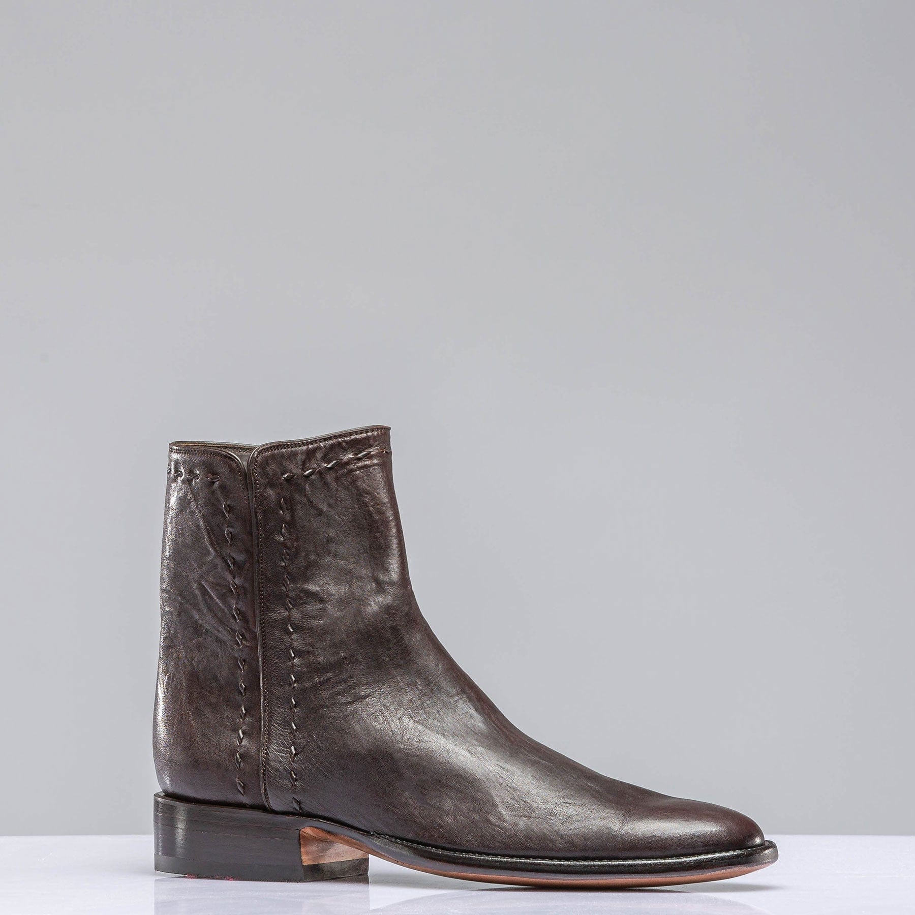 Stallion Boots Montana Goat Round Toe Shortie Mens - Cowboy Boots