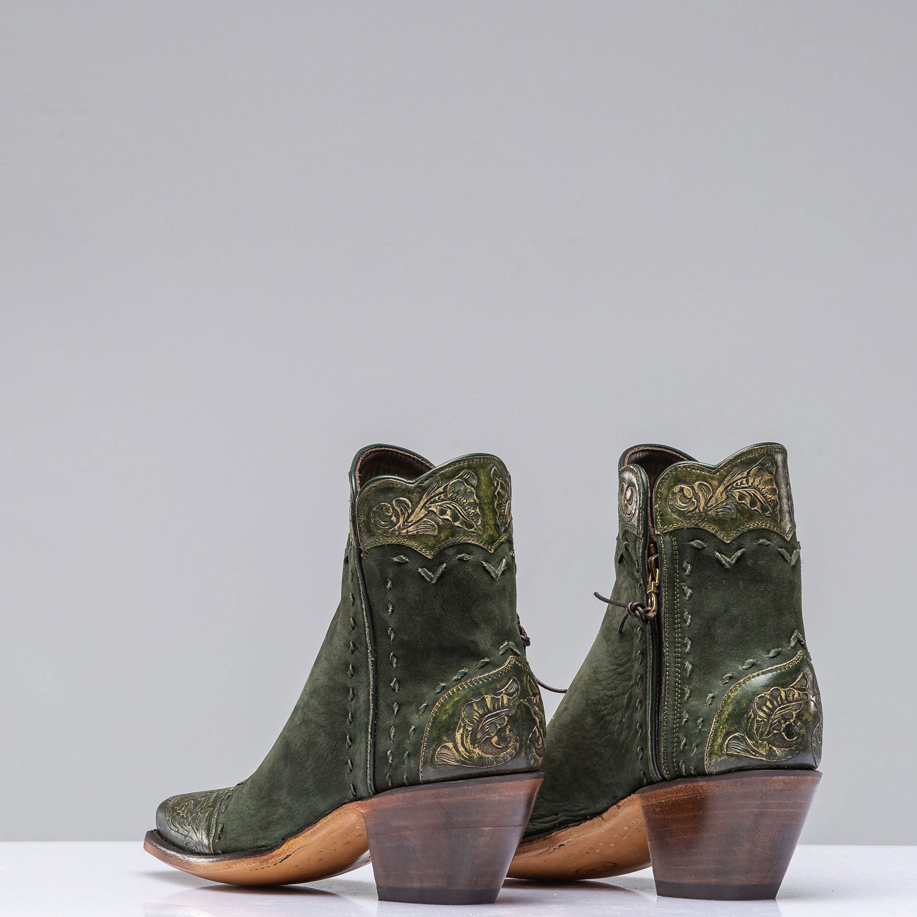 Morina Zorro In Forest Suede & Leather - AXEL'S